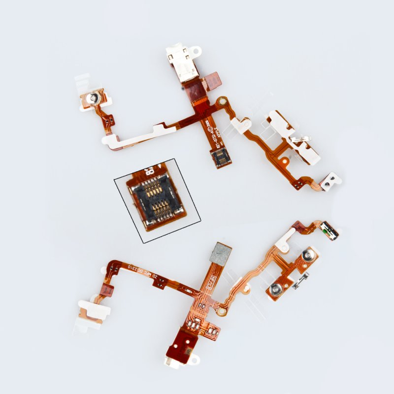Шлейф/FLC iPhone 3G/3GS (с разъемом на наушники) белый