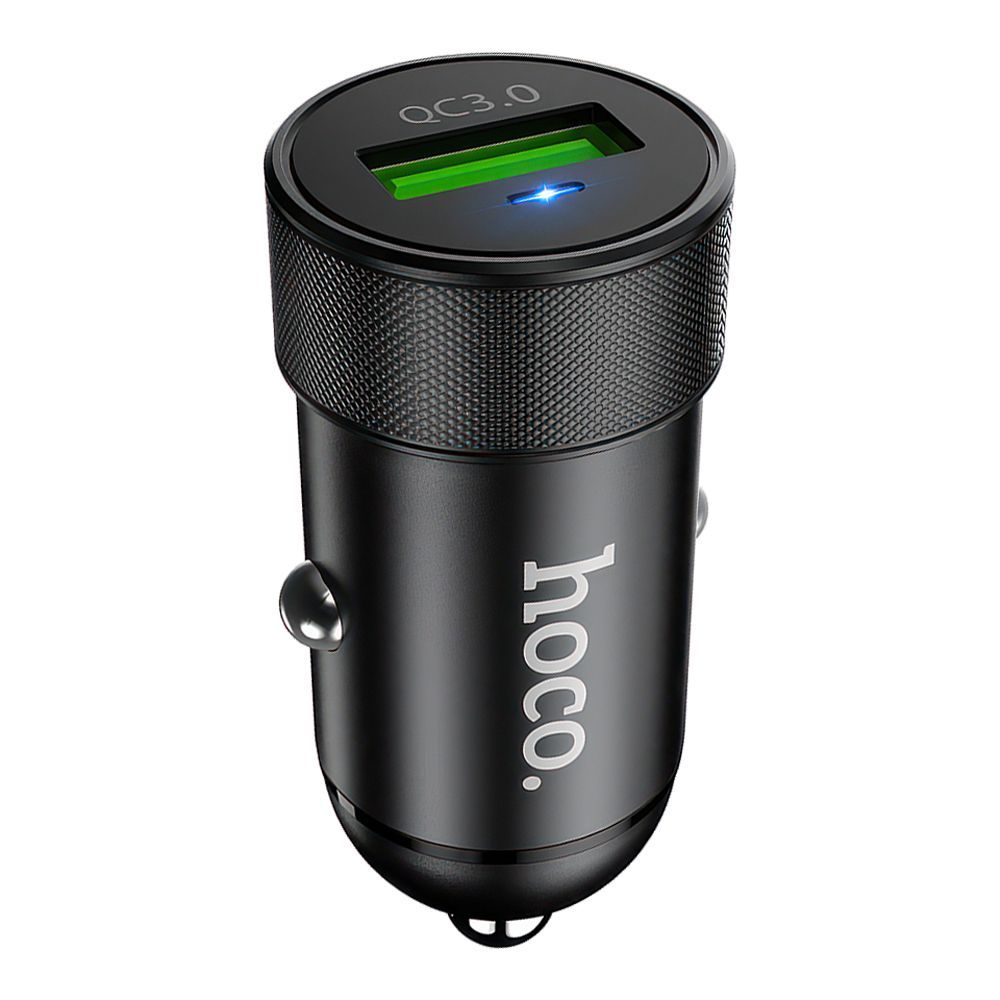 АЗУ HOCO Z32 Speed Up 1xUSB, 3А, 18W, QC3.0, LED (черный)