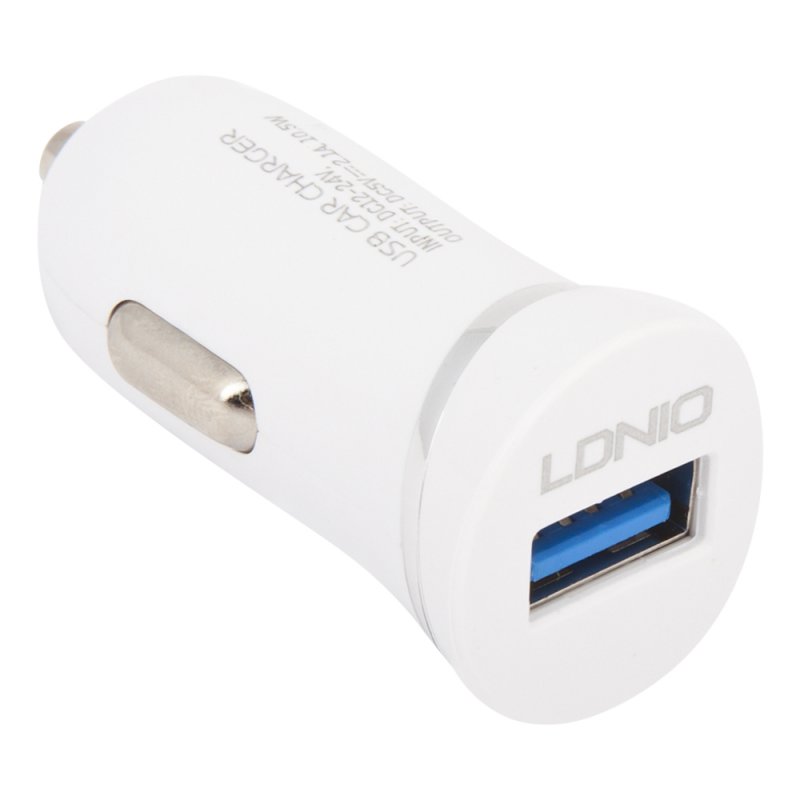 АЗУ "LDNIO" 1 USB 2.1А + кабель Apple Lightning 8-pin DL-C12 (белое/коробка)