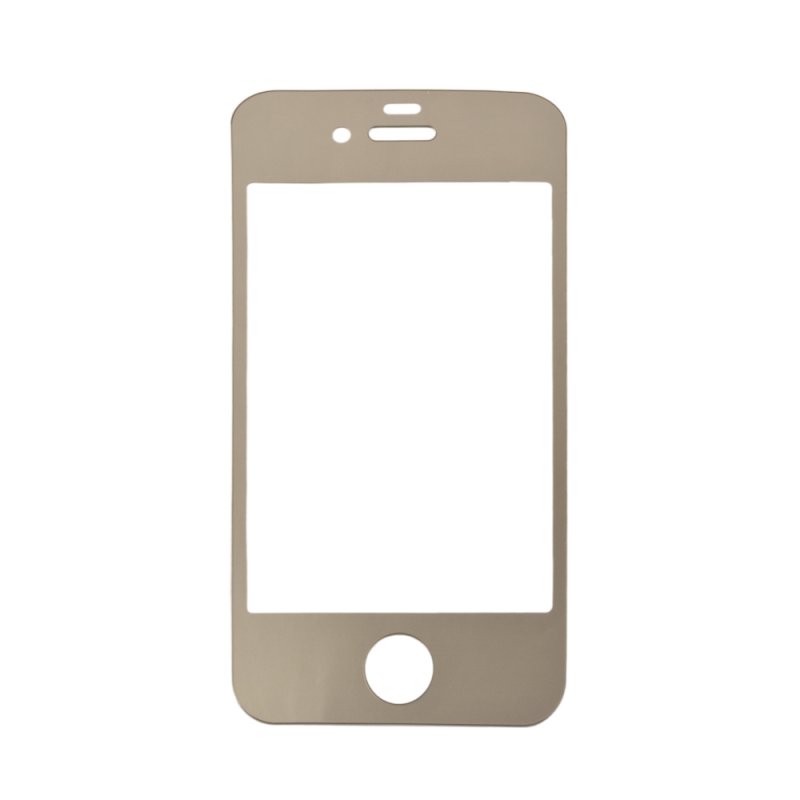 Защитное стекло 2,5D для iPhone 4/4S Tempered Glass 0,33 мм 9H (двойное/золотое/ударопрочное)