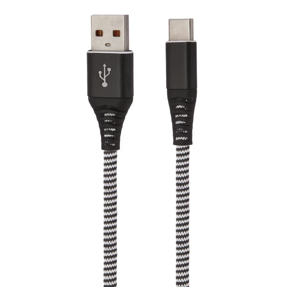 USB кабель "LP" Type-C "Носки" (черный/блистер)