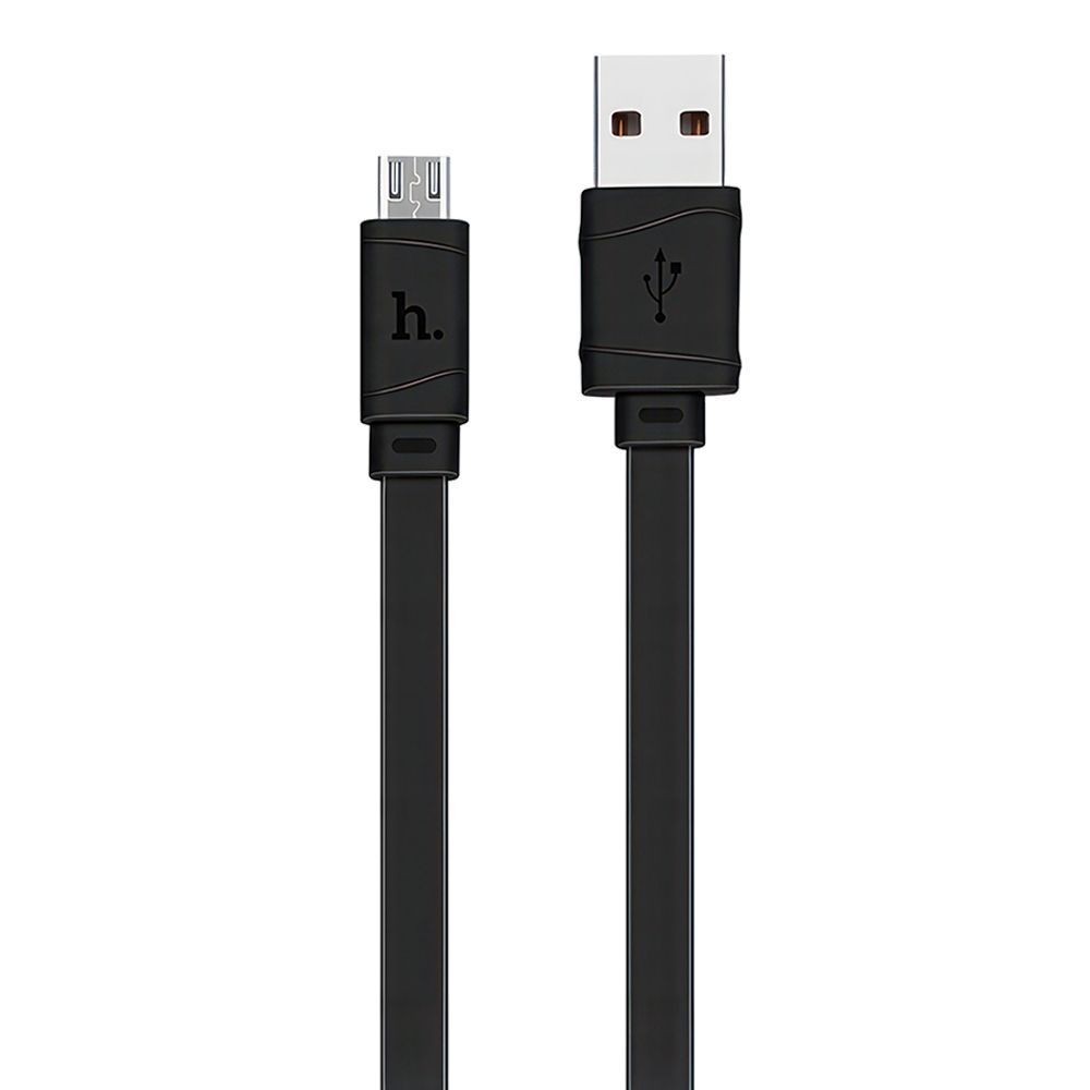 USB кабель HOCO X5 Bamboo MicroUSB, 2.4А, 1м, силикон (черный)