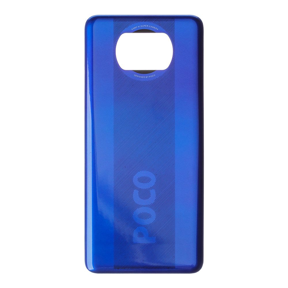 Задняя крышка для Xiaomi Poco X3/Poco X3 NFC (M2007J20CG)/Poco X3 Pro (M2102J20SG) (синий)