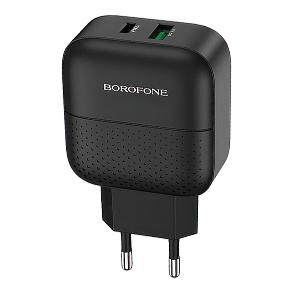СЗУ BOROFONE BA46A Premium 1xUSB, 1xUSB-C, 3А, PD18W, QC3.0 (черный)