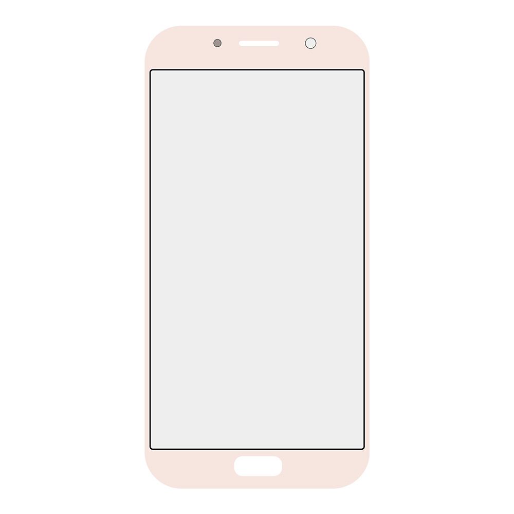 Стекло для переклейки Samsung SM-A720 A7 2017 (цвет розовый)