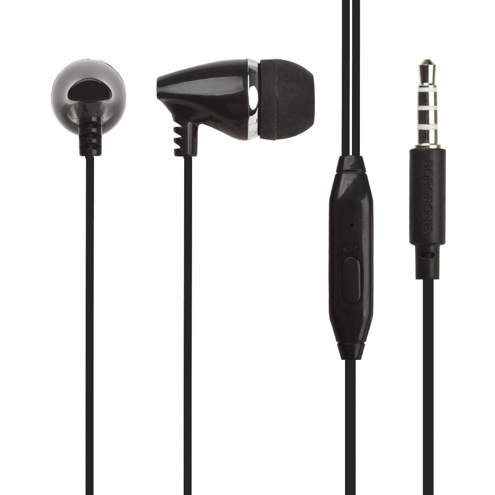 Гарнитура BOROFONE BM25 Sound Edge 3.5мм, внутриканальная, 1.2м (черный)