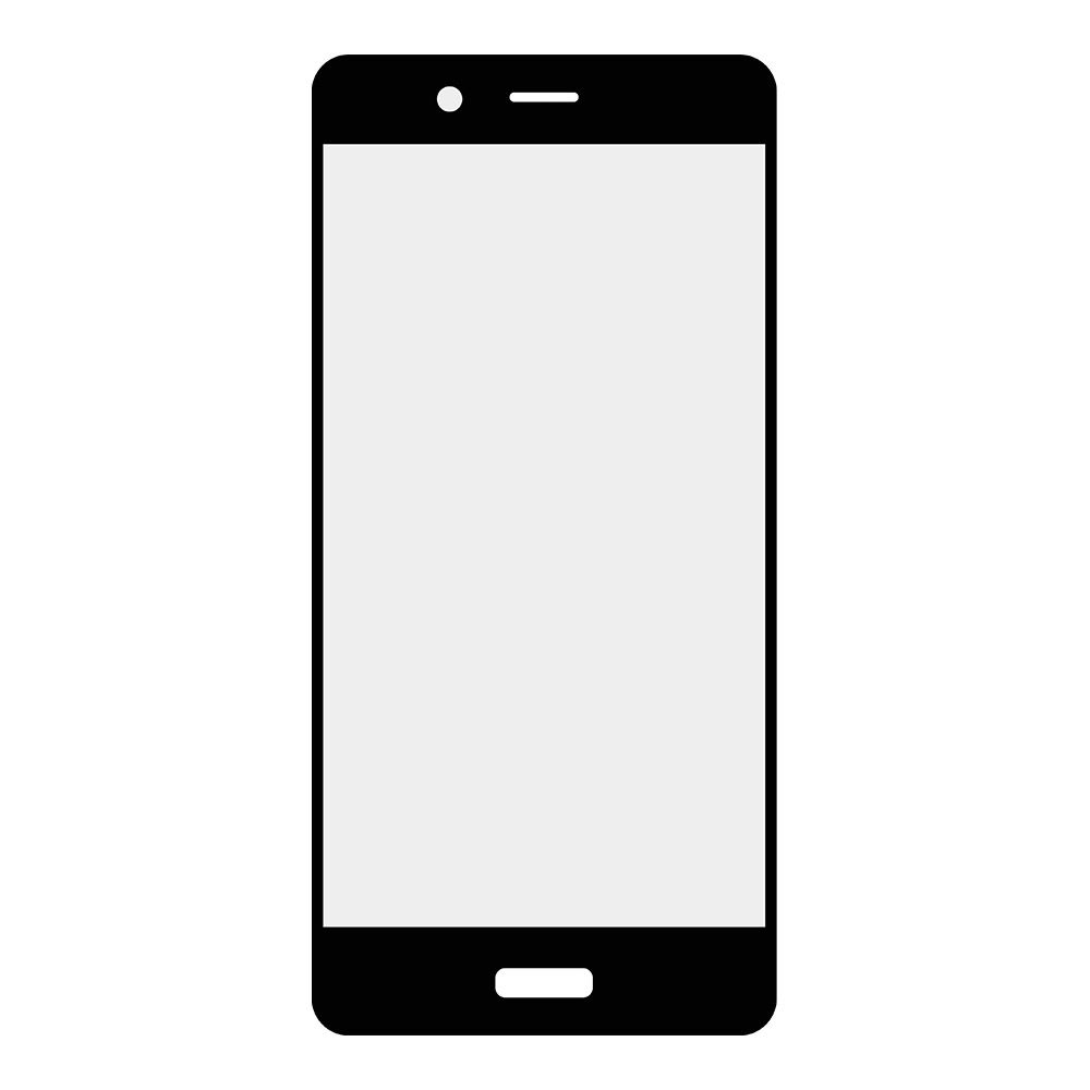 Стекло + OCA плёнка для переклейки Nokia 8 (черный)