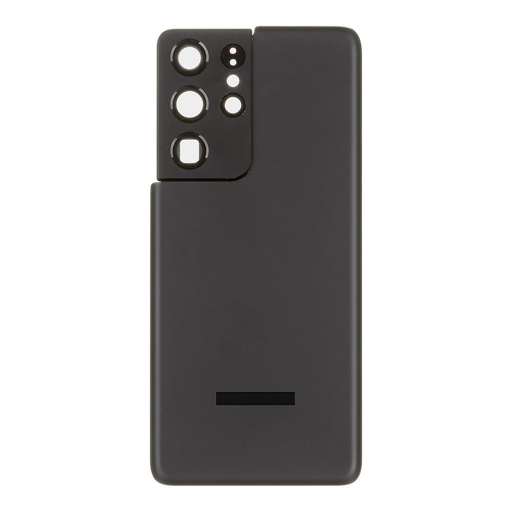 Задняя крышка для Samsung Galaxy S21 Ultra SM-G998B со стеклом камеры (черный)