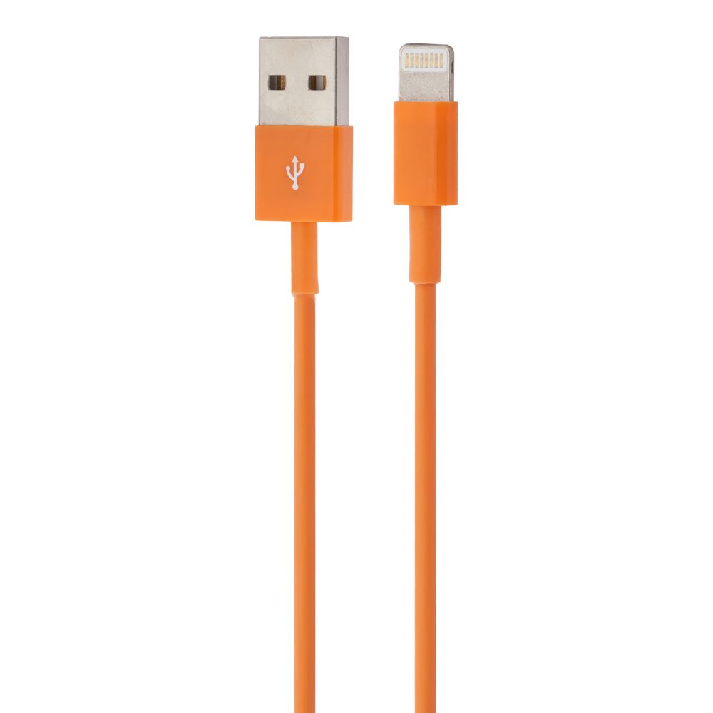 USB кабель "LP" для Apple iPhone/iPad Lightning 8-pin (оранжевый/европакет)