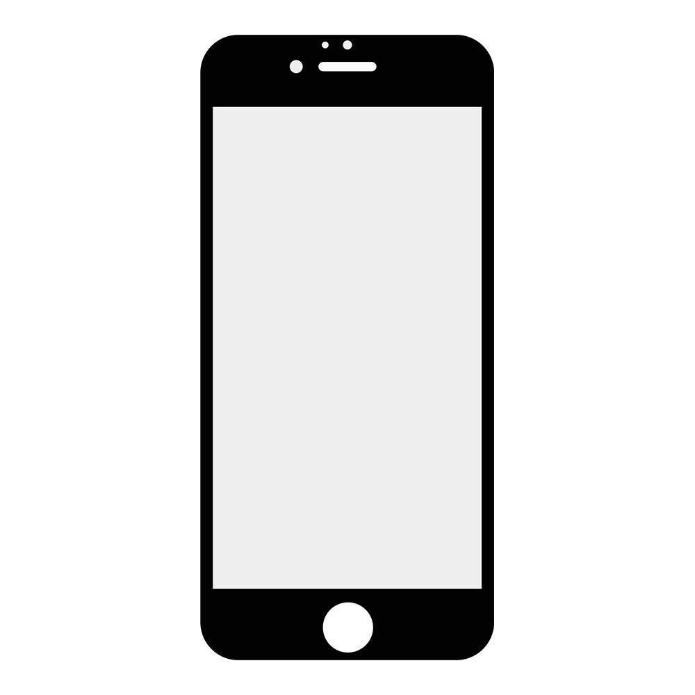 Защитное стекло 10D для iPhone 6/6s Tempered Glass черное 0,33 мм (ударопрочное)