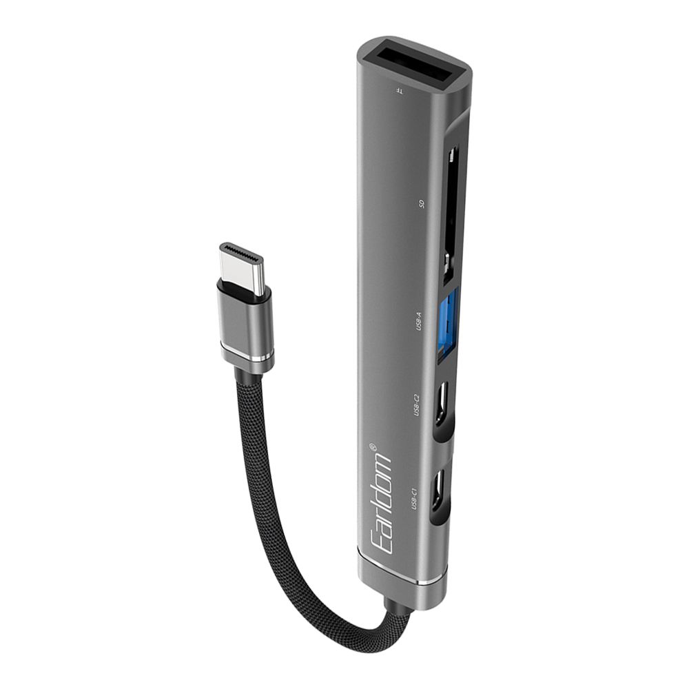 Хаб USB-C Earldom ET-HUB21 (черный)