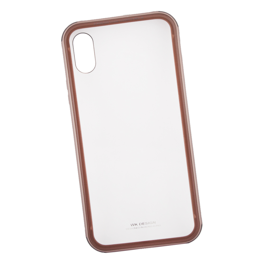 Чехол WK Kingkong для iPhone X/Xs стекло/металл (золотой)