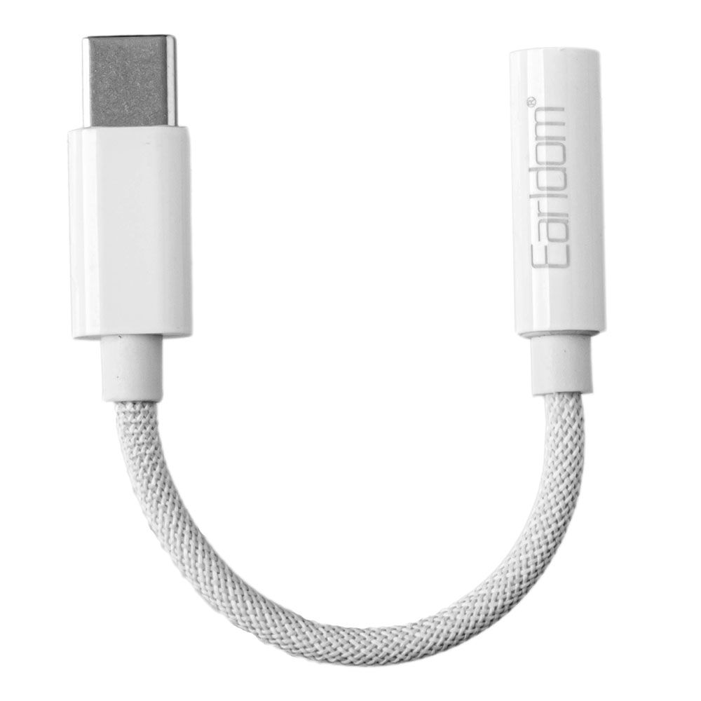 Аудио адаптер Earldom ET-OT69 USB-C на 3.5мм, 0.12м, нейлон (белый)