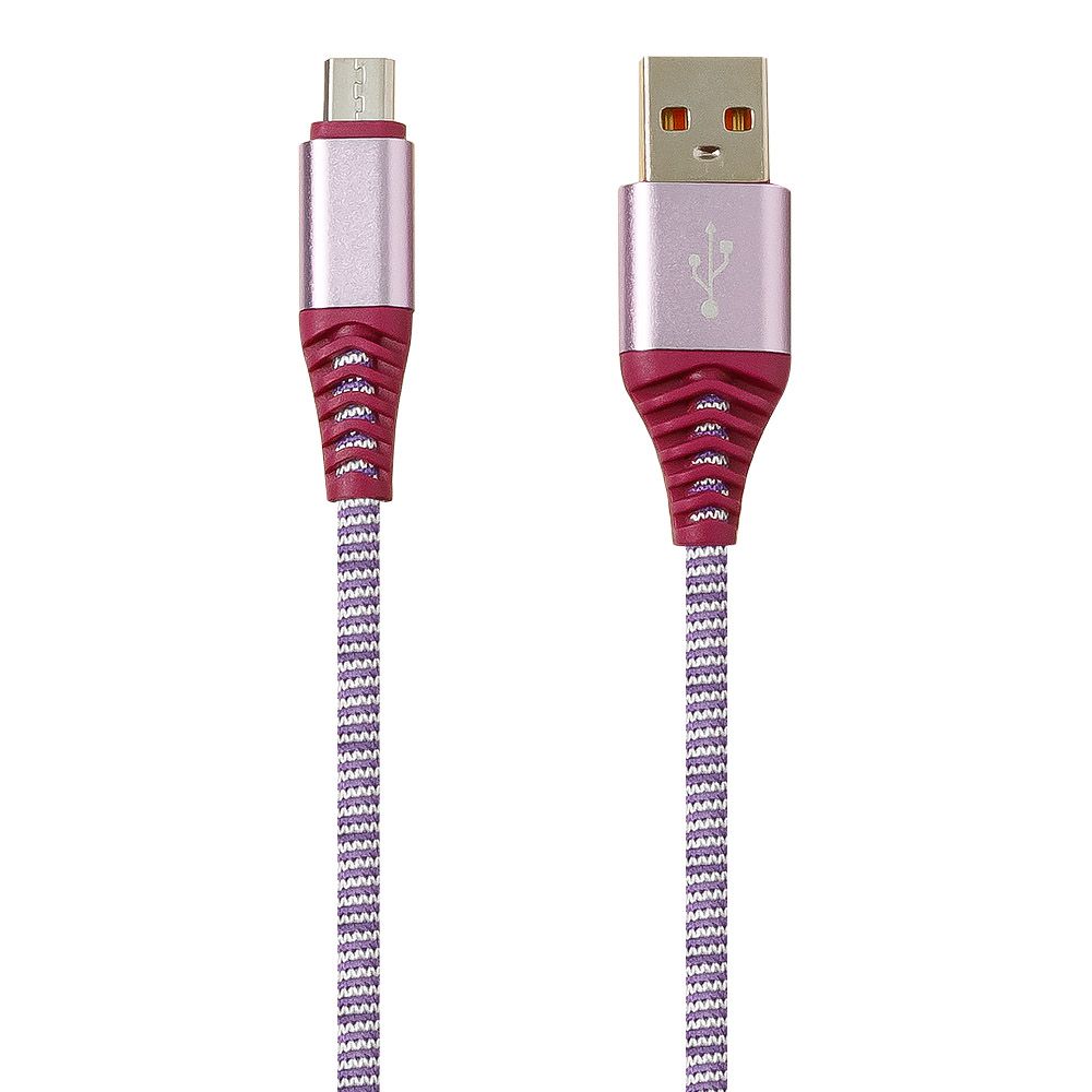 USB кабель "LP" Micro USB "Носки" (фиолетовый/блистер)