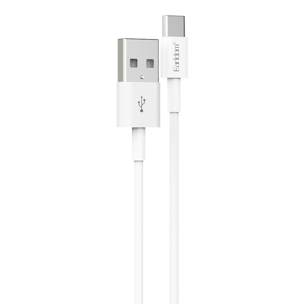USB кабель Earldom EC-025C Type-C, 2.4А, 1м, PVC (белый)