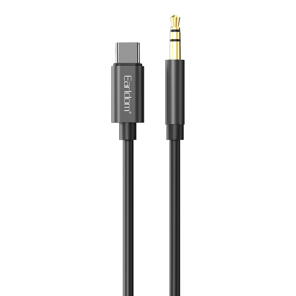 Аудиокабель Earldom ET-AC01 33.5мм - USB-C, 1м, TPE (черный)