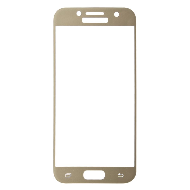Защитное стекло Tempered Glass 3D для Samsung Galaxy A3 2017 (золотое)