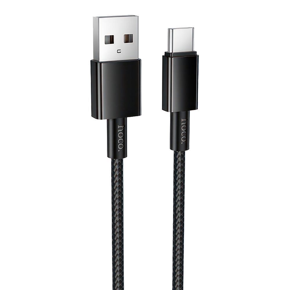 USB кабель HOCO X119 Energy Type-C, 3А, 1м, нейлон (черный)