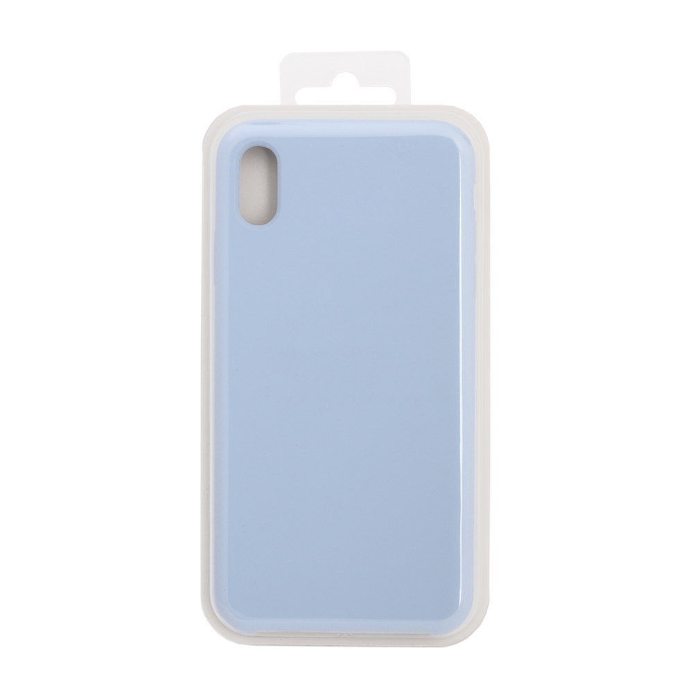 Силиконовый чехол для iPhone Xs Max "Silicone Case" (светло голубой, блистер) 43
