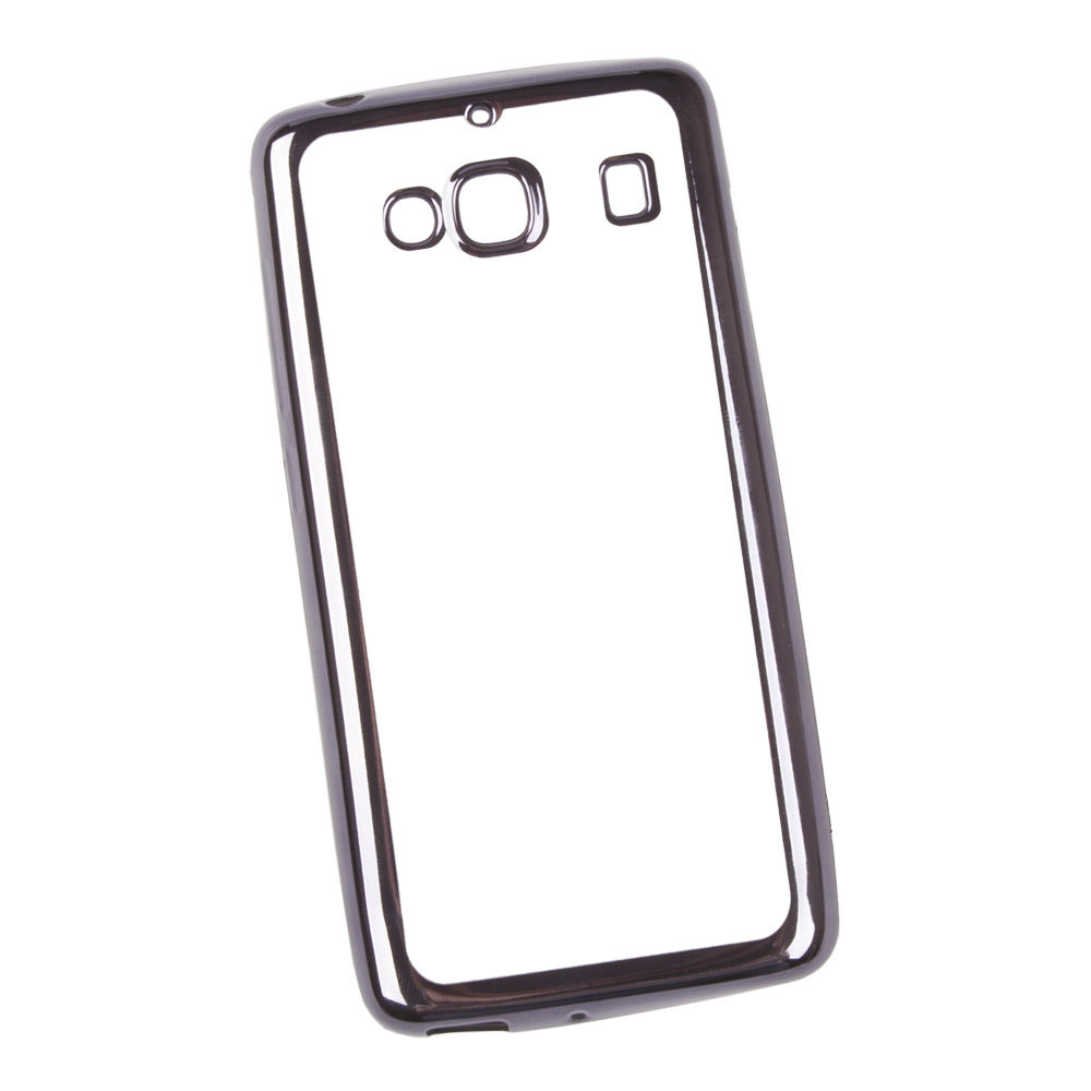 Силиконовый чехол "LP" для Xiaomi Redmi 2 TPU (прозрачный с черной хром рамкой) европакет