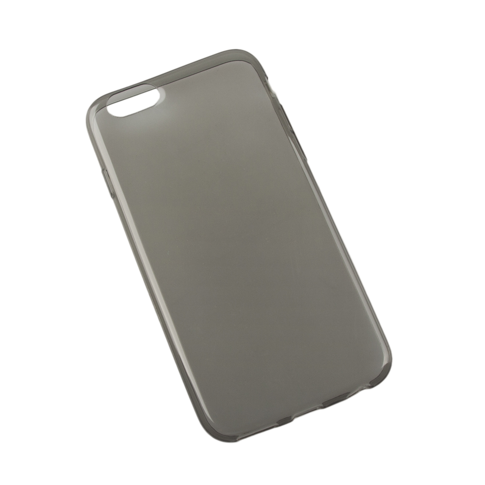 Силиконовый чехол "LP" для iPhone 6/6s ультратонкий (прозрачный/черный)
