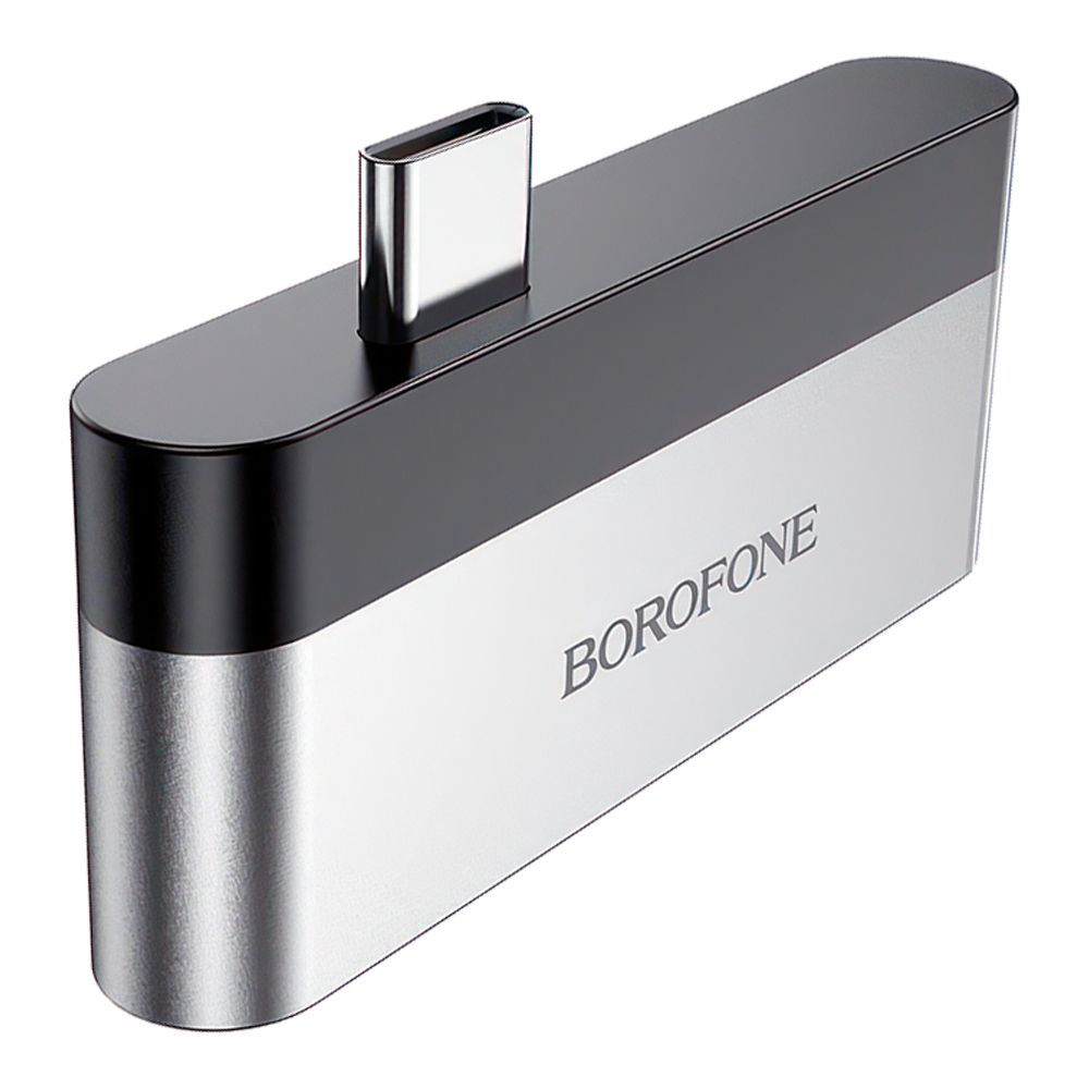 Адаптер BOROFONE DH1 USB-A/USB3.0 + 2xUSB 2.0 (серебряный)