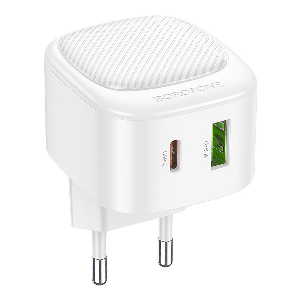 СЗУ BOROFONE BAS22A Fortune 1xUSB, 1xUSB-C, QC3.0, PD20W (белый)
