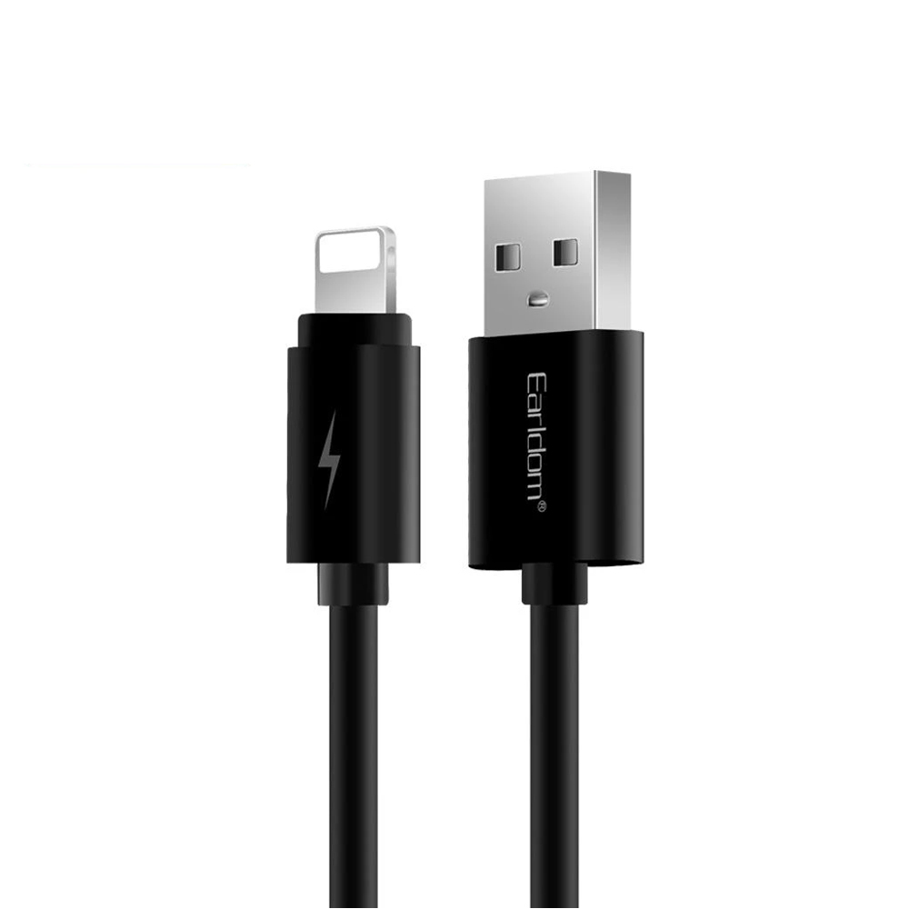 USB кабель Earldom EC-109I Lightning 8-pin, 1м, TPE (черный)