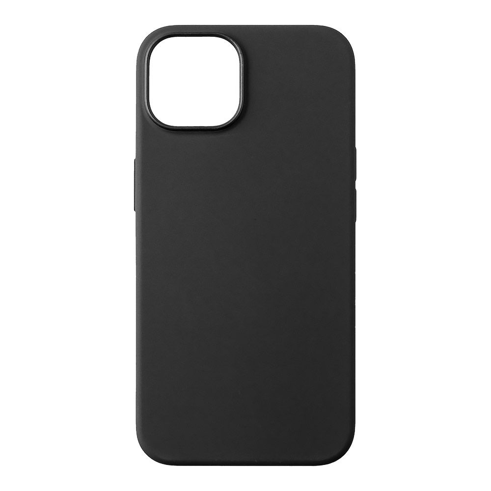 Силиконовый чехол для iPhone 14 "Silicone Case" с магнитным кольцом (черный)