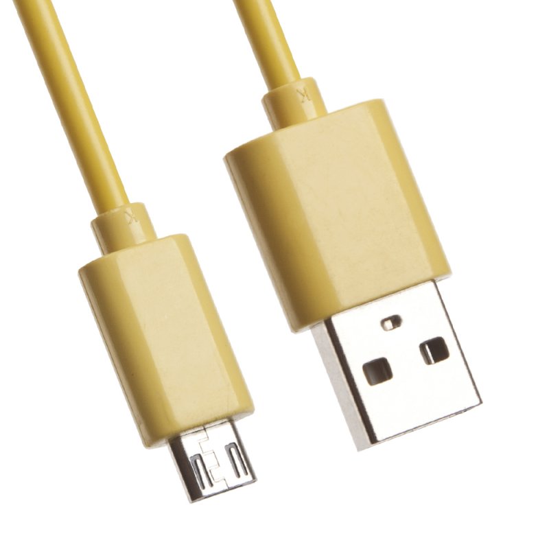 USB Дата-кабель Micro USB (желтый/европакет) 1 метр