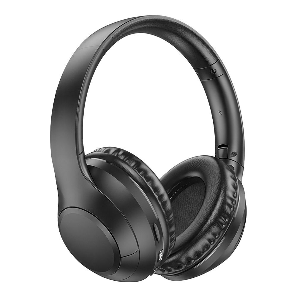 Bluetooth гарнитура BOROFONE BO23 Glamour BT 5.3, 3.5мм, накладная, громкость +/- (черный)