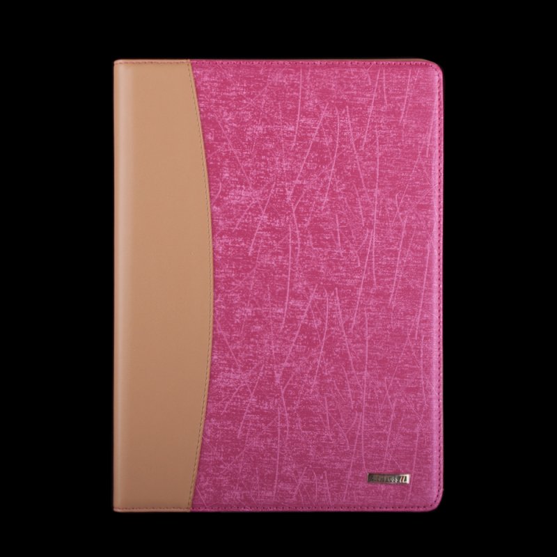 Чехол/книжка для iPad Air 2 "RICH BOSS" (кожаный розовый/бежевый коробка)