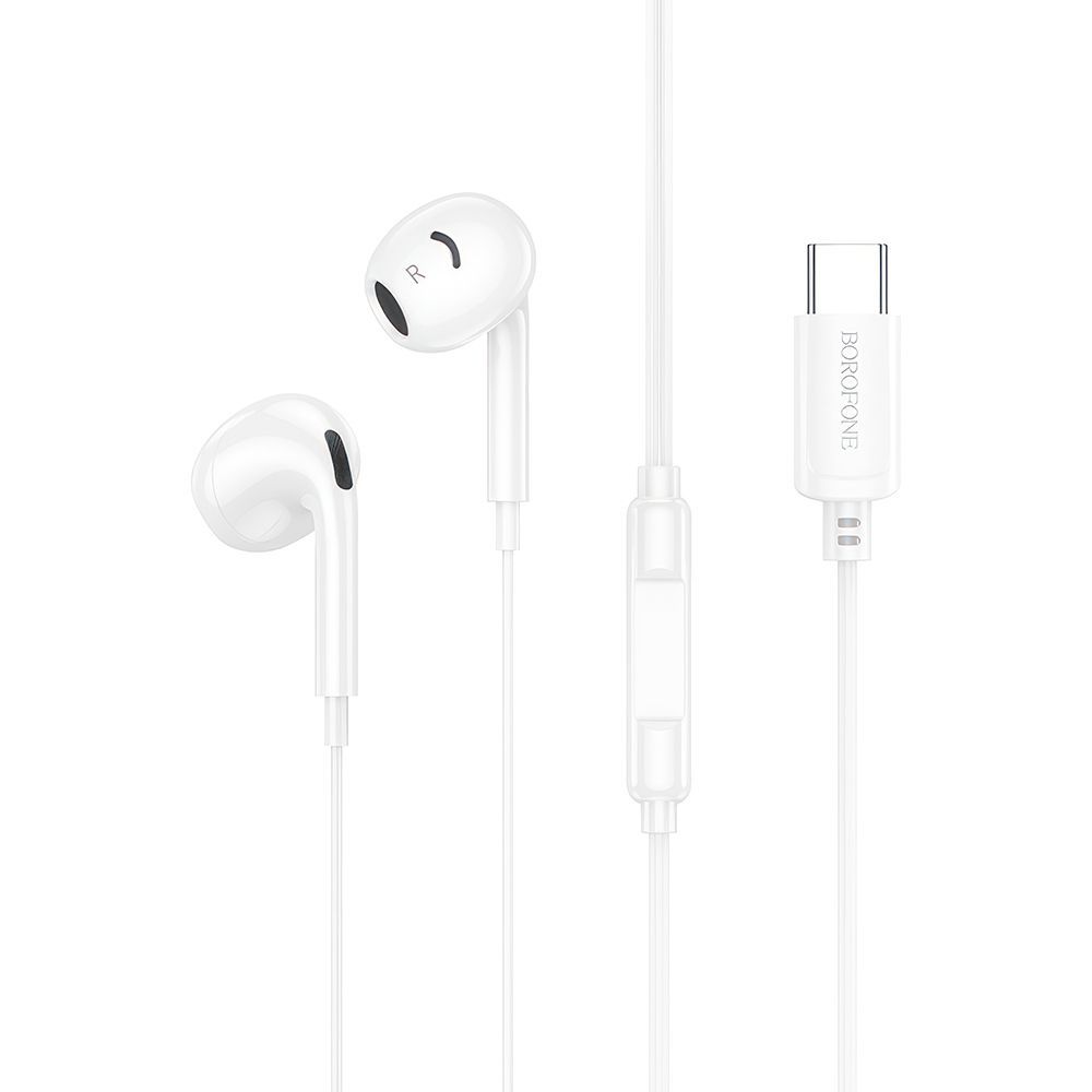 Гарнитура BOROFONE BM96 Brilliant Type-C, вкладыши, 1.2м (белый)