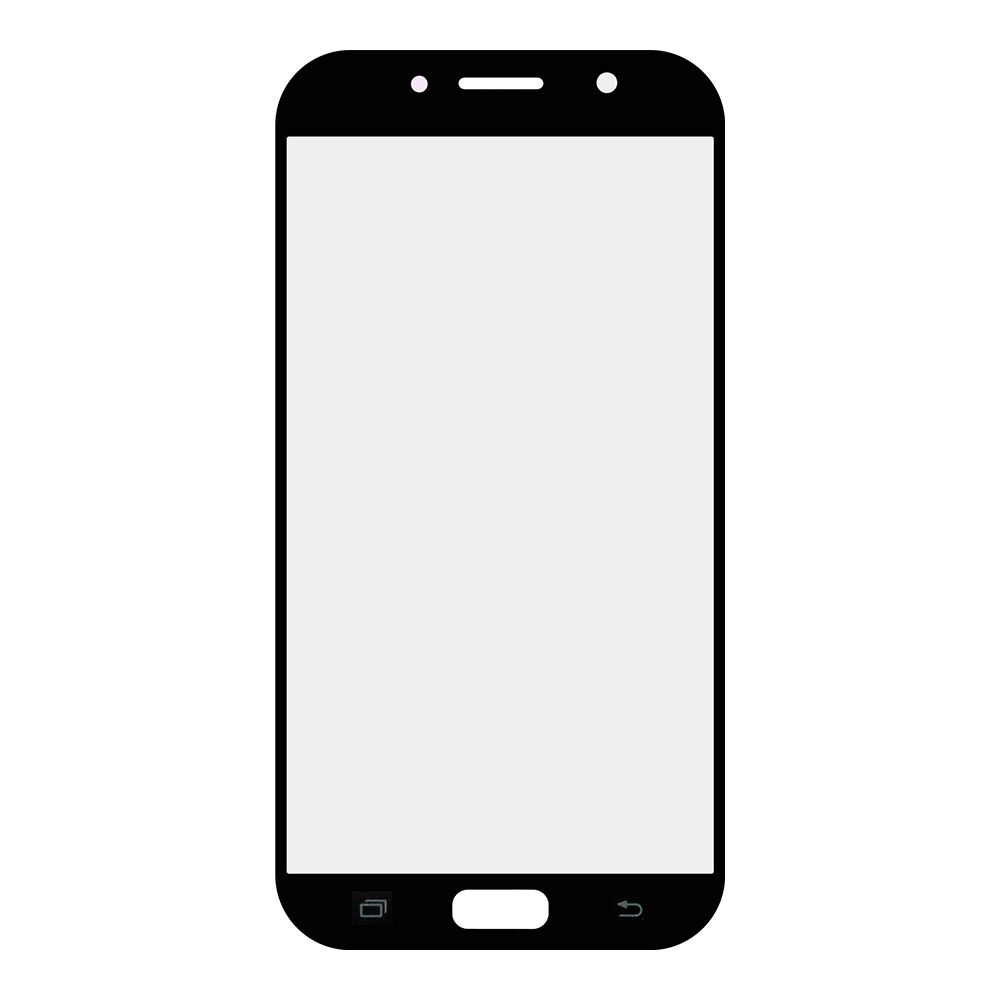 Стекло для переклейки Samsung SM-A720 A7 2017 (цвет черный)