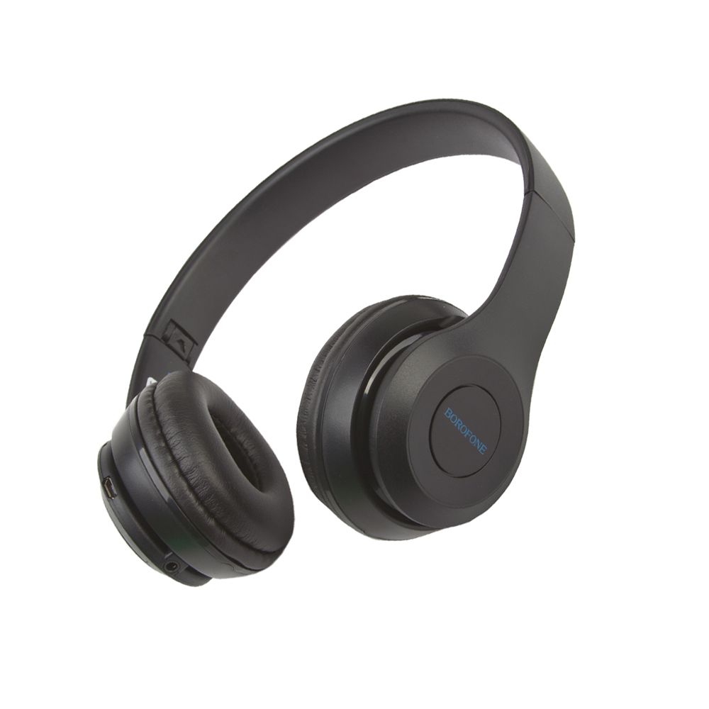 Bluetooth гарнитура BOROFONE BO4 Charming Rhyme BT 5.0, 3.5мм, microSD, накладная, громкость +/- (черный)