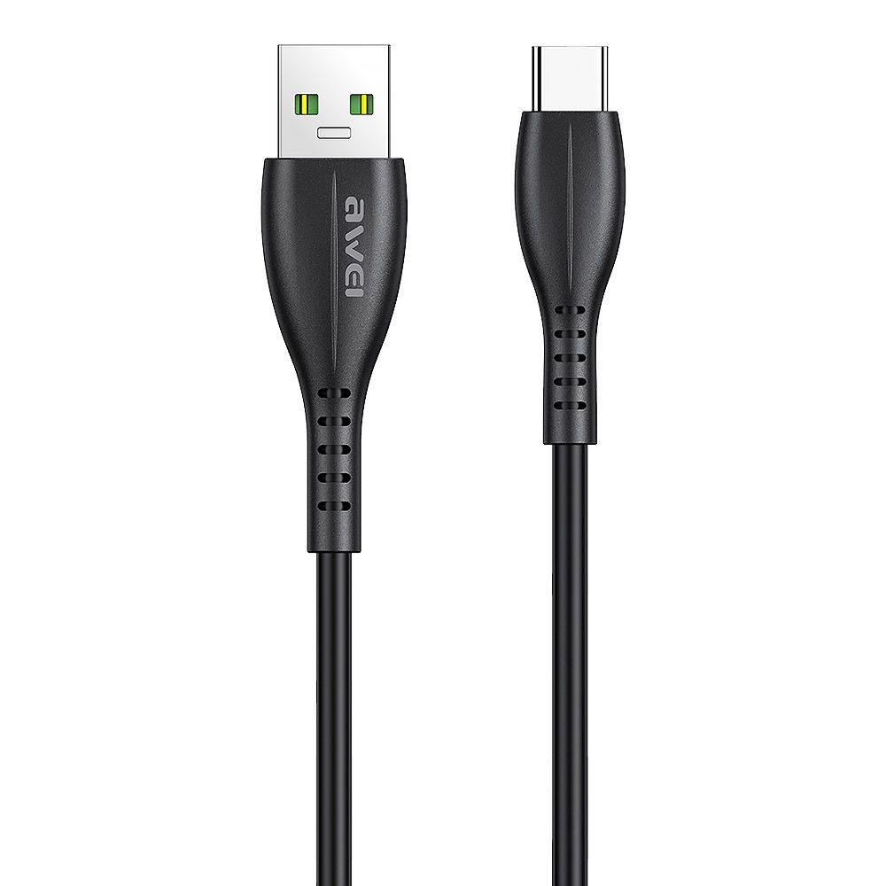 USB кабель AWEI CL-115T Type-C, 2.4А, 1м, TPE (черный)