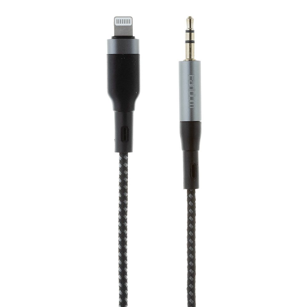 Аудиокабель Earldom ET-AUX40 3.5мм - Lightning 8-pin, 1м, TPE (черный)