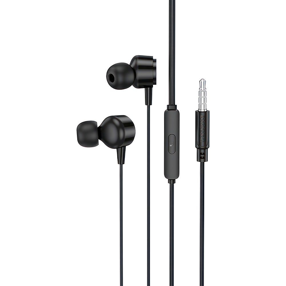 Гарнитура BOROFONE BM94 Sonar 3.5мм, внутриканальная, громкость +/-, 1.2м (черный)
