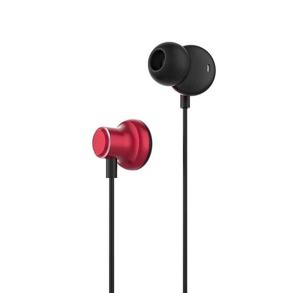 Гарнитура HOCO M44 Magic Sound 3.5мм, внутриканальная, громкость +/-, 1.2м (красный)