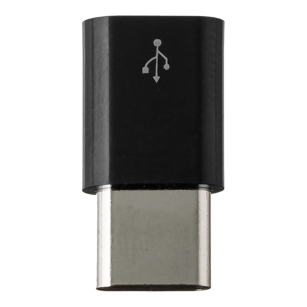 Переходник USB-C на MicroUSB (черный/европакет)
