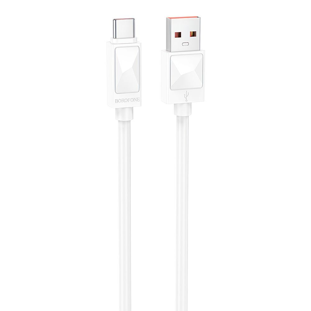 USB кабель BOROFONE BX109 Joy Type-C, 5А, 1м, PVC (белый)