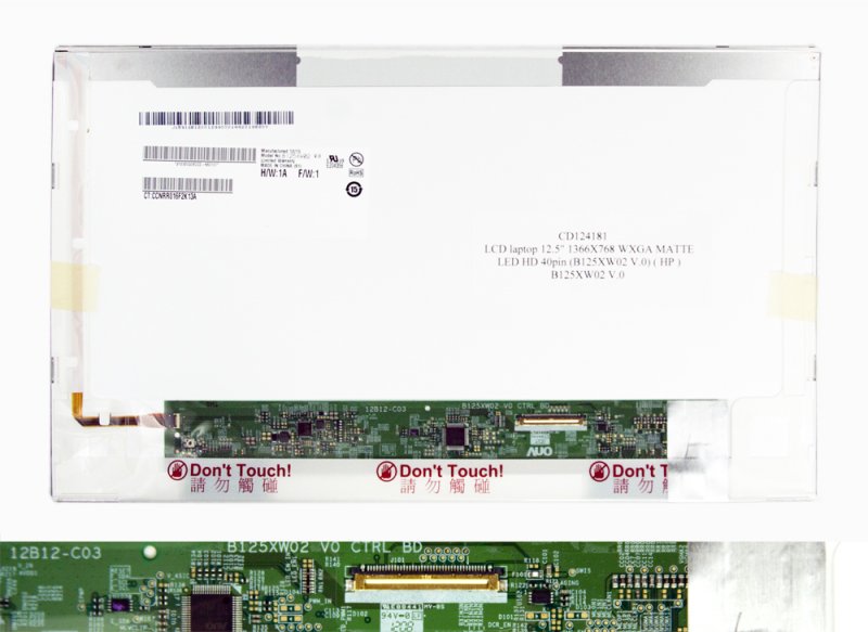 Матрица ноутбука 12.5" 1366X768 WXGA MATTE LED HD 40pin (B125XW02 V.0) ( HP )