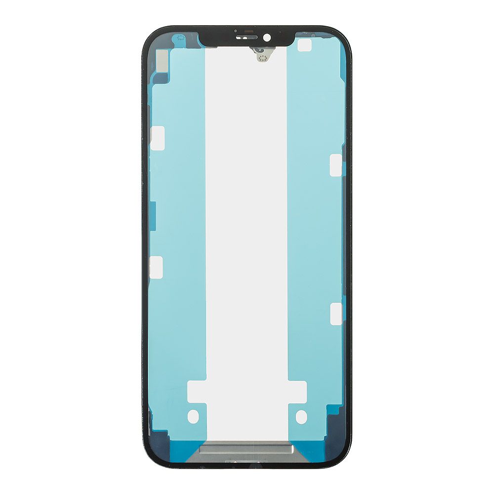 Стекло + OCA  в сборе с рамкой для iPhone 12 Pro Max олеофобное покрытие (черный)