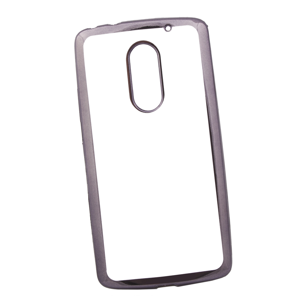 Силиконовый чехол "LP" для Lenovo Vibe X3 TPU (прозрачный с черной хром рамкой) европакет