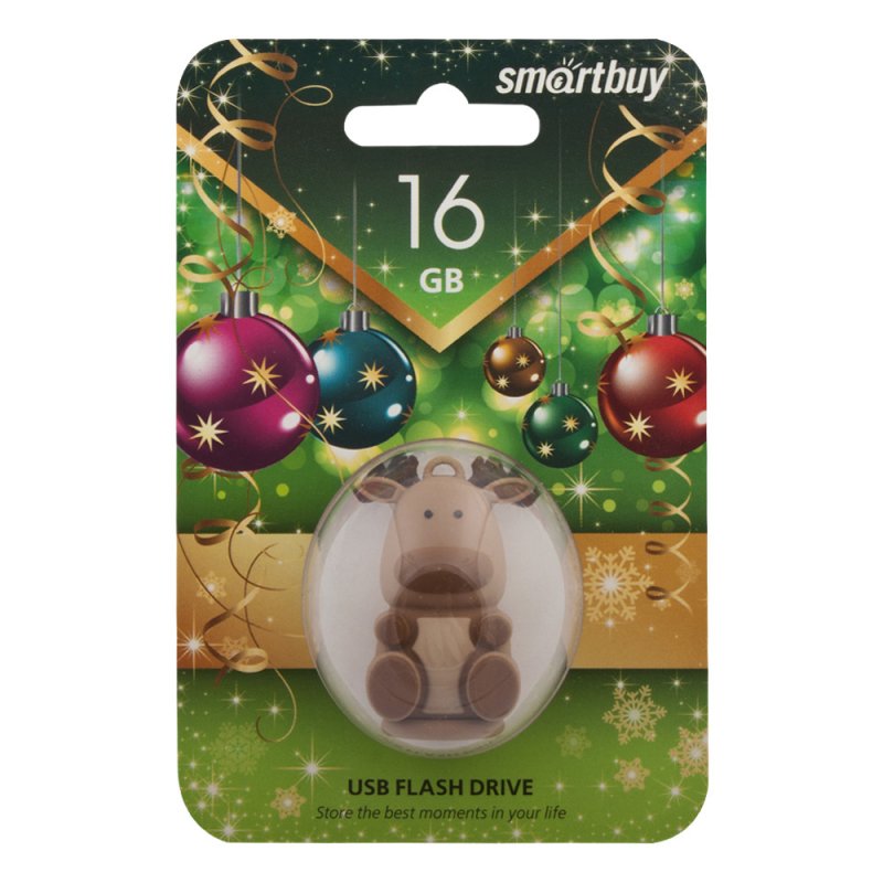 USB Flash накопитель SmartBuy Новогодняя серия Олень 16Гб USB 2.0