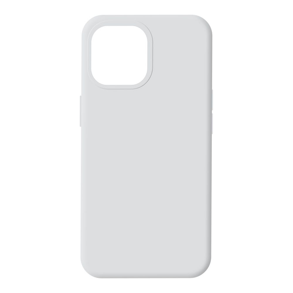 Силиконовый чехол для iPhone 13 Pro Max "Silicone Case" (серо-белый)