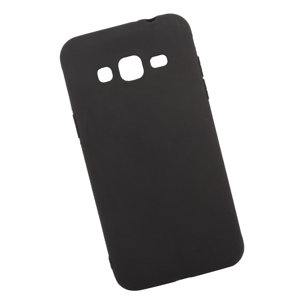 Силиконовый чехол "LP" для Samsung Galaxy J3 2016 TPU (черный непрозрачный, европакет)