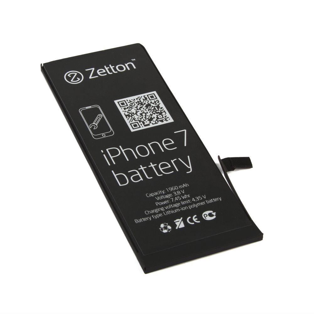 Аккумулятор (АКБ) Zetton для iPhone 7 1960 mAh, Li-Pol аналог 616-00256
