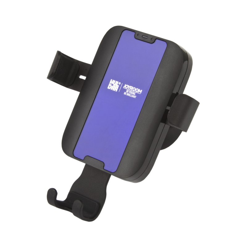 Держатель в воздуховод с БЗУ JOYROOM JR-ZS182 Blue Glass Wireless Bracket (черный)