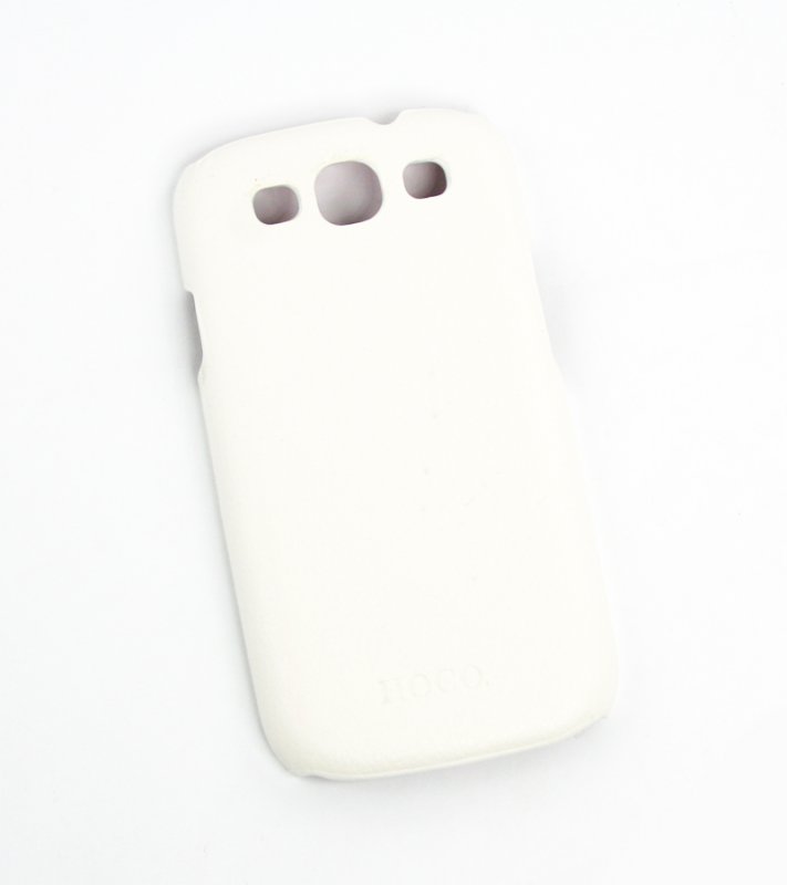Защитная крышка для Samsung i9300 Galaxy S3 "HOCO" кожаный (белая коробка)